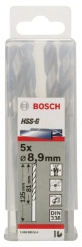 Bosch - HSS-G Metal Matkap Ucu 8,9*125 mm 5'li Paket