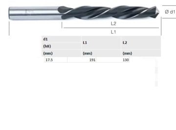 EVAR 17.5mm Silindirik Saplı Matkap Ucu-HSS