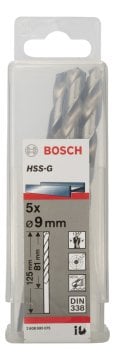 Bosch - HSS-G Metal Matkap Ucu 9*125 mm 5'li Paket
