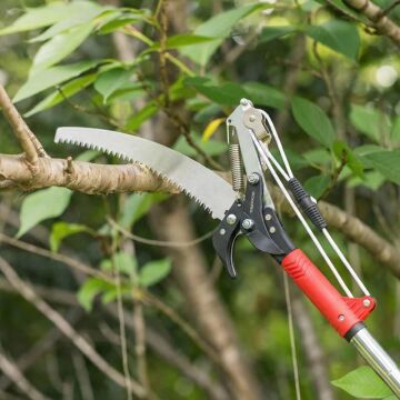 WORKPRO WP333006 270cm 2 IN 1 Teleskobik Saplı Profesyonel Ağaç Budama Testeresi ve 25mm Dal Budama Makası