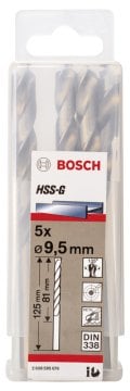 Bosch - HSS-G Metal Matkap Ucu 9,5*125 mm 5'li Paket