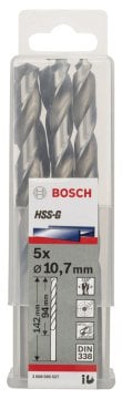 Bosch - HSS-G Metal Matkap Ucu 10,7*142 mm 5'li Paket