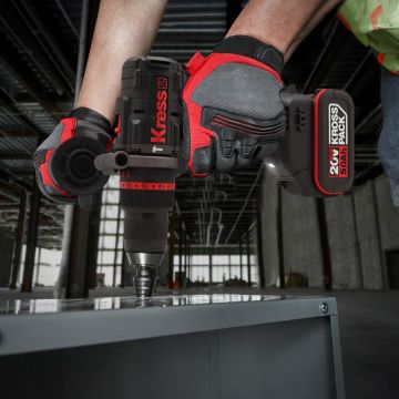 Kress KUC33.1 20Volt/5.0Ah Li-ion 95Nm Çift Akülü Kömürsüz Profesyonel Şarjlı Darbeli Matkap