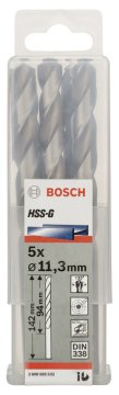 Bosch - HSS-G Metal Matkap Ucu 11,3*142 mm 5'li Paket