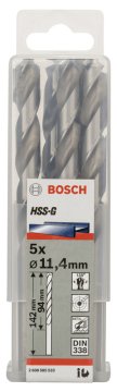 Bosch - HSS-G Metal Matkap Ucu 11,4*142 mm 5'li Paket