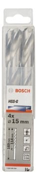 Bosch - HSS-G Metal Matkap Ucu 15*169 mm 4'lü Paket