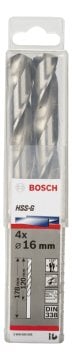 Bosch - HSS-G Metal Matkap Ucu 16*178 mm 4'lü Paket