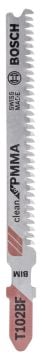 Bosch - Temiz Kesim Serisi Akrilik Cam İçin T 102 Bf Dekupaj Testeresi Bıçağı - 5'Li Paket