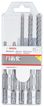 Bosch - SDS plus-5X Serisi Kırıcı Delici Matkap Ucu 5 Parça Set (5,6 x 110 mm, 6,8,10 x 160 mm)