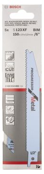 Bosch - Progressor Serisi Metal için Panter Testere Bıçağı S 123 XF - 5'li