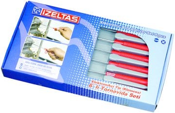İZELTAŞ 4500 Elektronikçi Tip (Klemens) Tornavida Seti - 6 Parça