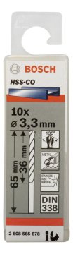 Bosch - HSS-Co Metal Matkap Ucu 3,3*65 mm 10'lu Paket