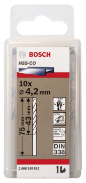 Bosch - HSS-Co Metal Matkap Ucu 4,2*75 mm 10'lu Paket