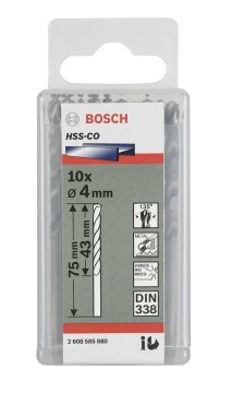 Bosch - HSS-Co Metal Matkap Ucu 4,3*80 mm 10'lu Paket