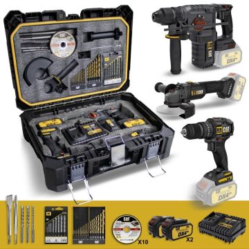 CAT DXK302 DX1010 + DX2150 + DX3131 3 Parça Kombo Set + 39 Parça Aksesuar Seti