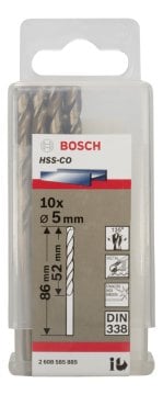 Bosch - HSS-Co Metal Matkap Ucu 5*86 mm 10'lu Paket