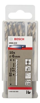Bosch - HSS-Co Metal Matkap Ucu 6*93 mm 10'lu Paket