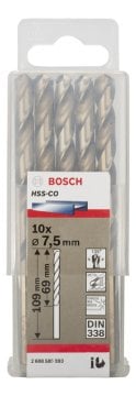 Bosch - HSS-Co Metal Matkap Ucu 7,5*109 mm 10'lu Paket