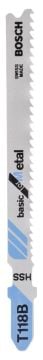 Bosch - Ekonomik Seri Metal İçin T 118 B Dekupaj Testeresi Bıçağı - 25'Li Paket