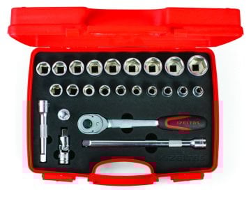 İZELTAŞ 1113 1/2'' Altı Köşe Lokma Anahtar Takımı - 24 Parça