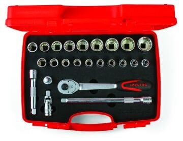 İZELTAŞ 1114 1/2'' Oniki Köşe Lokma Anahtar Takımı - 24 Parça