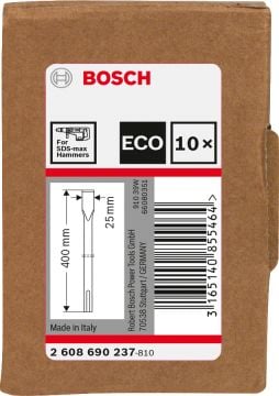 Bosch - SDS-Max Şaftlı Yassı Keski 400*25 mm 10'lu EKO