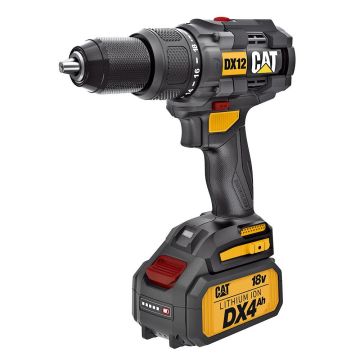 CAT DX12.2 18Volt/4.0Ah Li-ion Çift Akülü Kömürsüz Profesyonel Şarjlı Darbeli Matkap