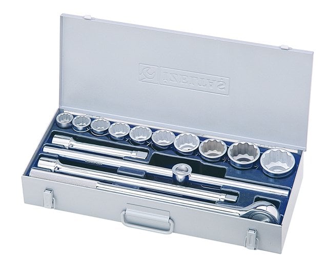 İZELTAŞ 1419 3/4'' Oniki Köşe Lokma Anahtar Takımı - 14 Parça (SAE)