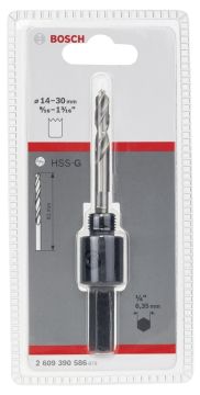 Bosch - Altıgen Şaftlı 14-30 mm Pançlar İçin Adaptör, Anahtar Ağzı 1/4'' (6,35mm)