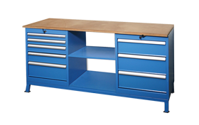 8 Adet Merkezi Kilitli Çekmeceli Çalışma Masası