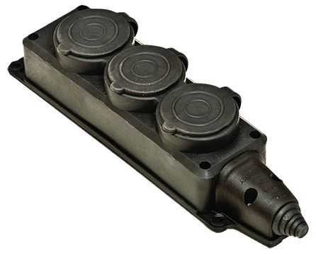 FAR 3 lü Kauçuk Kaplı Piriz 220V