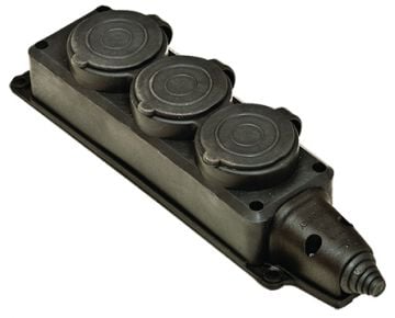 FAR 3 lü Kauçuk Kaplı Piriz 220V