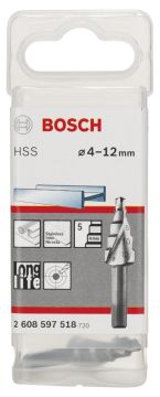 Bosch - HSS 5 Kademeli Matkap Ucu 4-12 mm