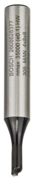 Bosch - Standard Seri Ahşap İçin Tek Oluklu, Sert Metal Düz Freze Ucu 8*4*51 mm