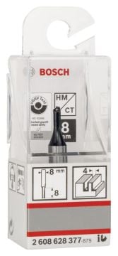 Bosch - Standard Seri Ahşap İçin Tek Oluklu, Sert Metal Düz Freze Ucu 8*4*51 mm