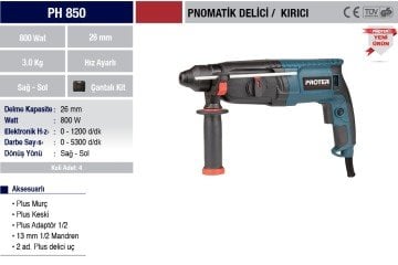 Proter PH-850 Kırıcı Delici Matkap