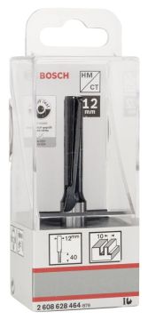 Bosch - Standard Seri Ahşap İçin Çift Oluklu, Sert Metal Ekstra Uzun Düz Freze Ucu 12*10*81mm