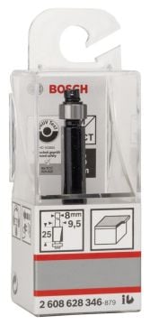 Bosch - Standard Seri Laminant İçin Çift Oluklu, Sert Metal Bilya Yataklı Freze Ucu 8*9,5*68 mm