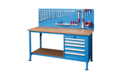 5 Adet Merkezi Kilitli Çekmeceli Askı Panolu Çalışma Masası