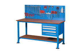 3 Adet Merkezi Kilitli Çekmeceli Askı Panolu Çalışma Masası