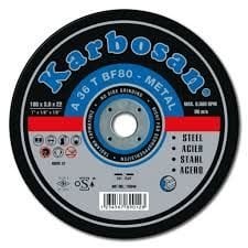 Karbosan 125*3.0*22 Metal Kesme Taşı A36 T BF80