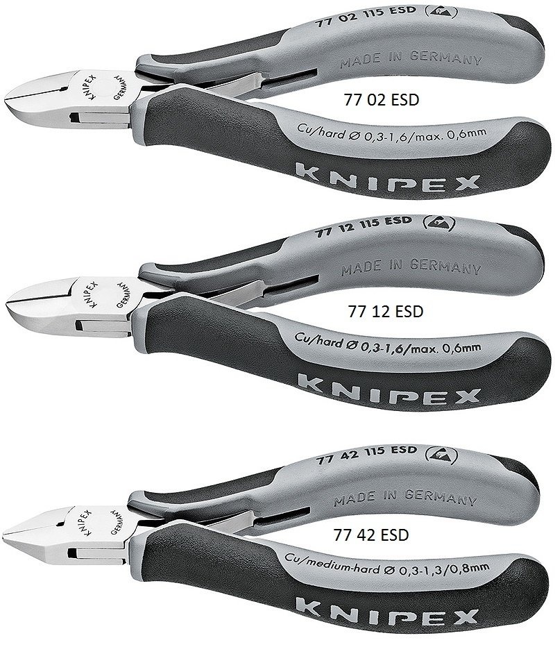 Knipex 77 Elektronikçi Yan Keski - ESD