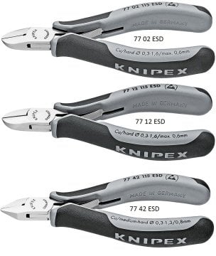 Knipex 77 Elektronikçi Yan Keski - ESD