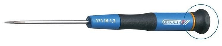 GEDORE 171 IS Elektronikçi Tornavida , Düz Başlı Vidalar İçin