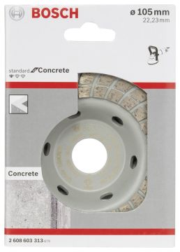 Bosch - Standard Seri Beton İçin Elmas Çanak Disk Turbo 105 mm