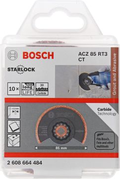 Bosch - Starlock - ACZ 85 RT3 - Karpit RIFF Zımpara Uçlu Segman Testere Bıçağı 30 Kum Kalınlığı 10'lu