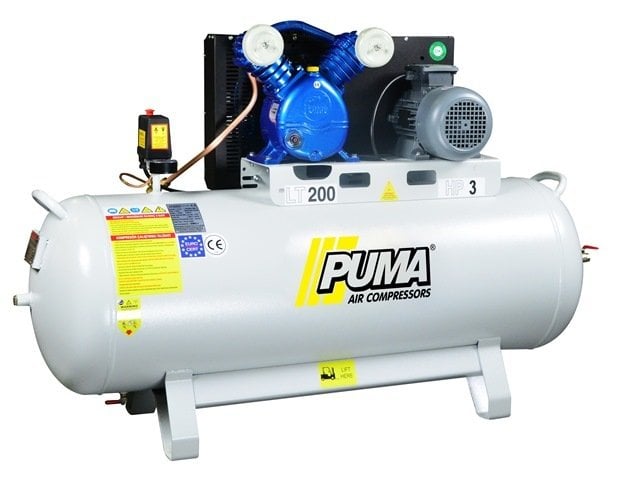 Puma PT36/200-3 Döküm Kafalı Çift Kademeli Kompresör 200 Lt